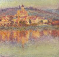 Monet, Claude Oscar - Vetheuil at Sunset